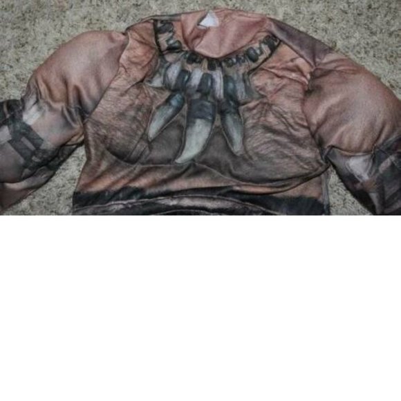 Warcraft Durotan Warrior Halloween Costume 7/8 Muscle Jumpsuit, Mask Boys 3 Pc - Picture 3 of 6